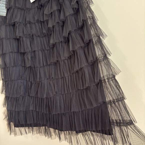 And Now This Black Tulle Ruffle tiered pull on midi skirt - Picture 9 of 16